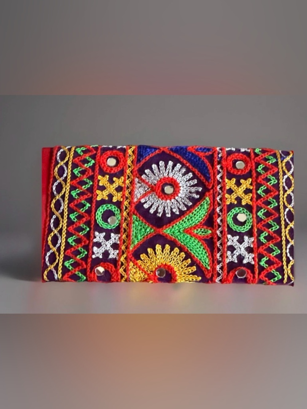 Embroidered Clutch Wallet Boho